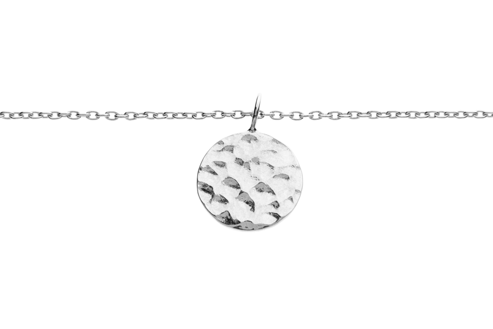 Collar plata 925 círculo martelé