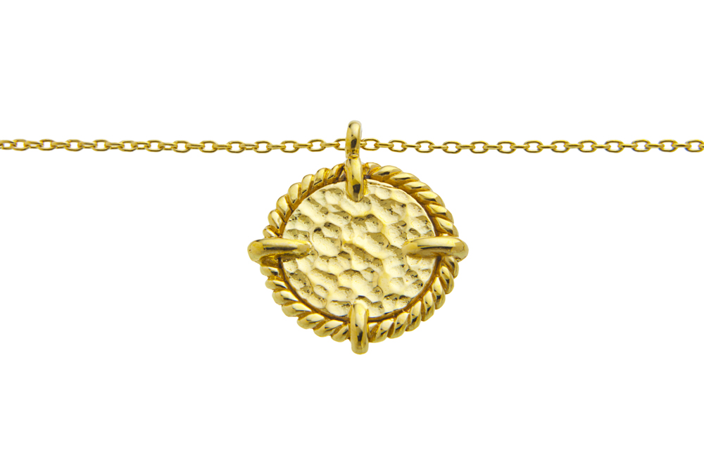 Collar plata 925 moneda martelé 