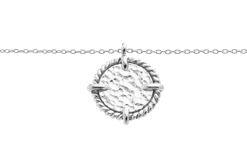 Collar plata 925 moneda martelé 