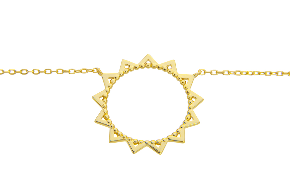 Silver 925 sun necklace 38+5cm sterling silver