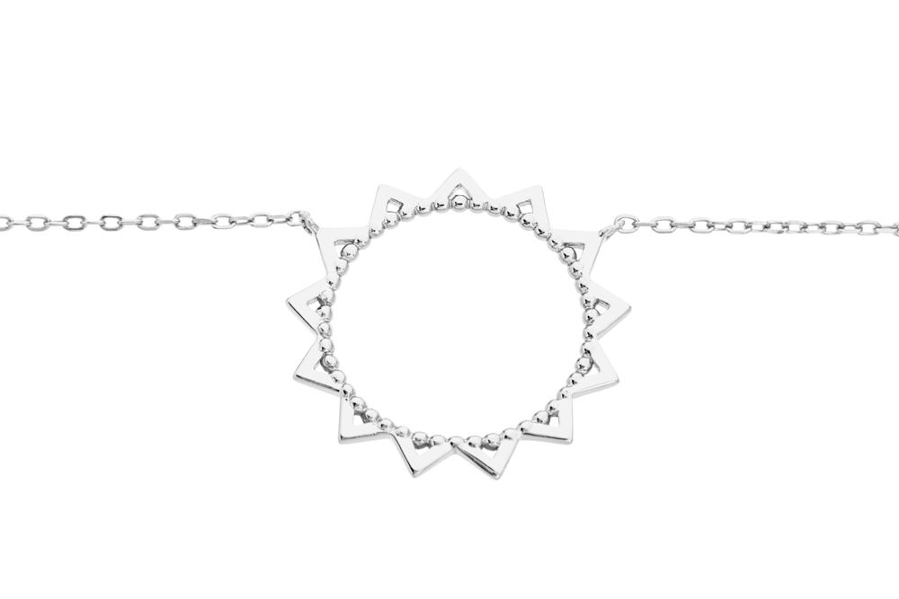 Silver 925 sun necklace 38+5cm sterling silver