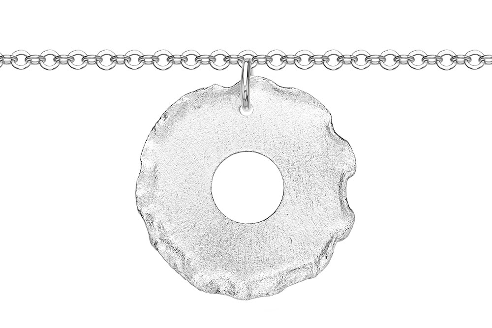 Collar plata 925 círculo mate 