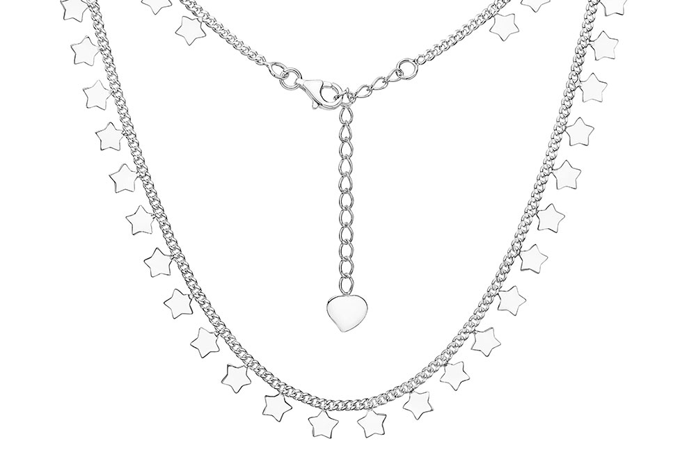 Collar plata 925 estrellas 