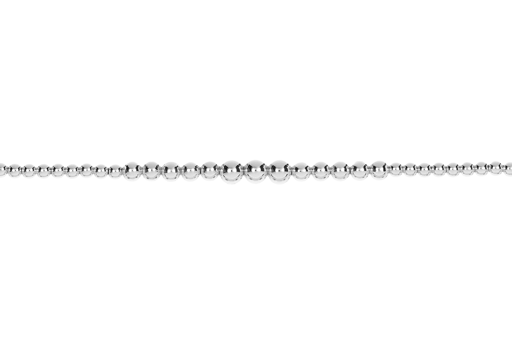 Silver 925 necklace 38+5cm rhodium