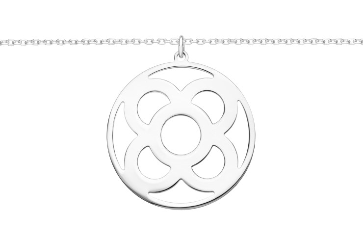 Collar plata 925 flor de barcelona 15mm