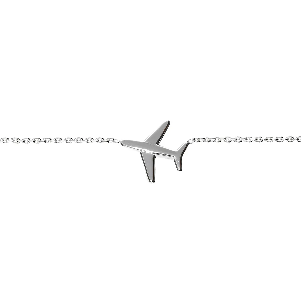 [14755N0038E500PL] Collar plata 925 avión (Plata)