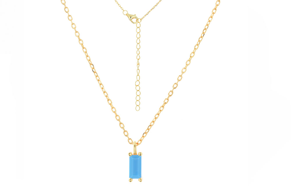 Collar plata 925 con zirconita baguette