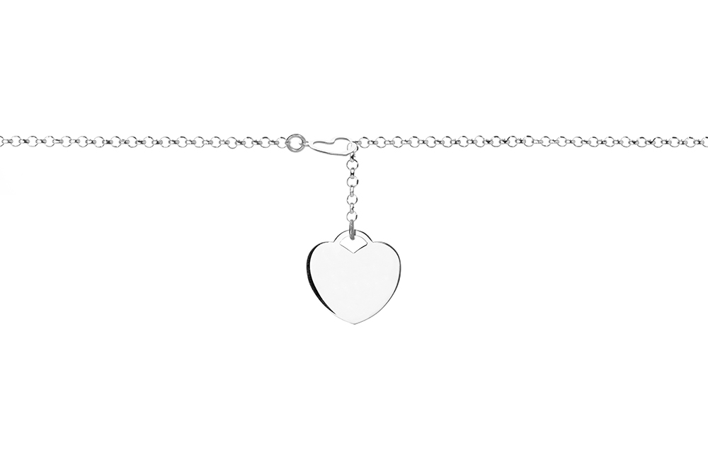 Sterling silver two hearts necklace