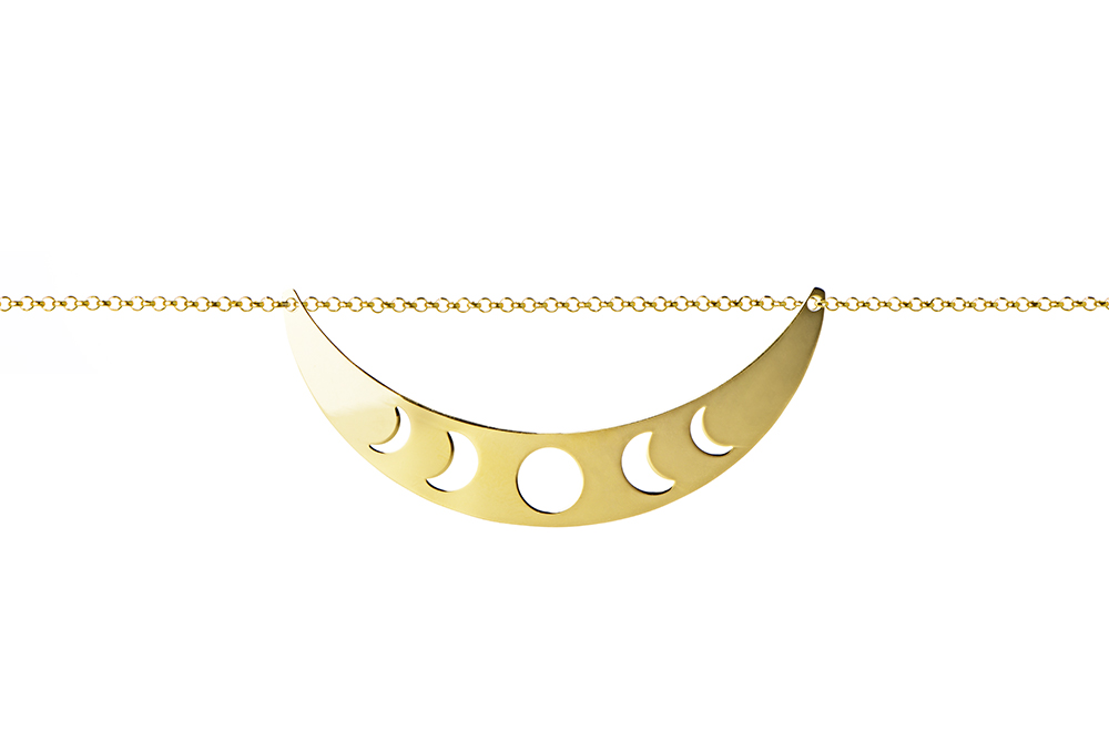 Collar plata 925 fases lunares 