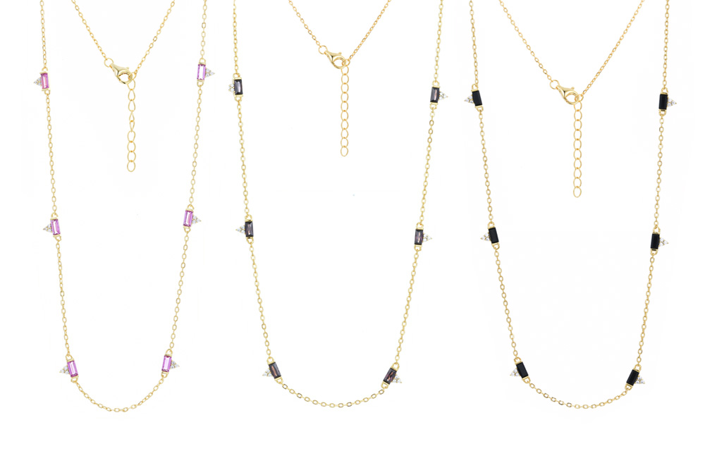 Sterling silver zirconia necklace