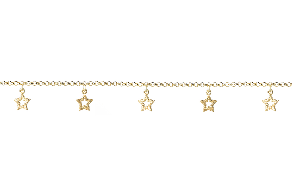 Collar plata 925 5 estrellas diamantadas