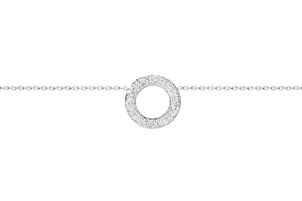 Sterling silver circle necklace