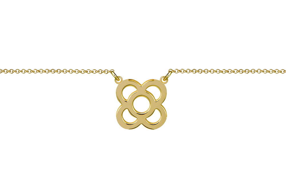 Sterling silver barcelona flower necklace