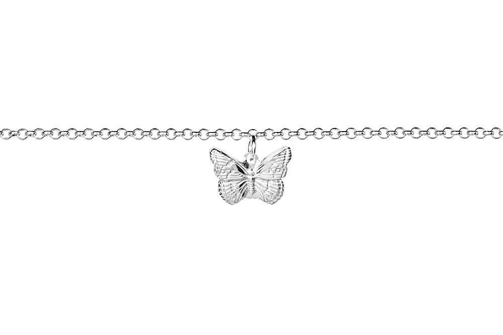 Sterling silver 13x18mm butterfly necklace