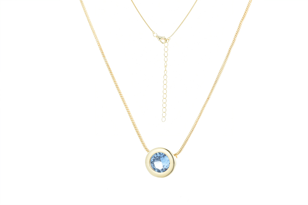 Sterling silver zirconia 8mm necklace