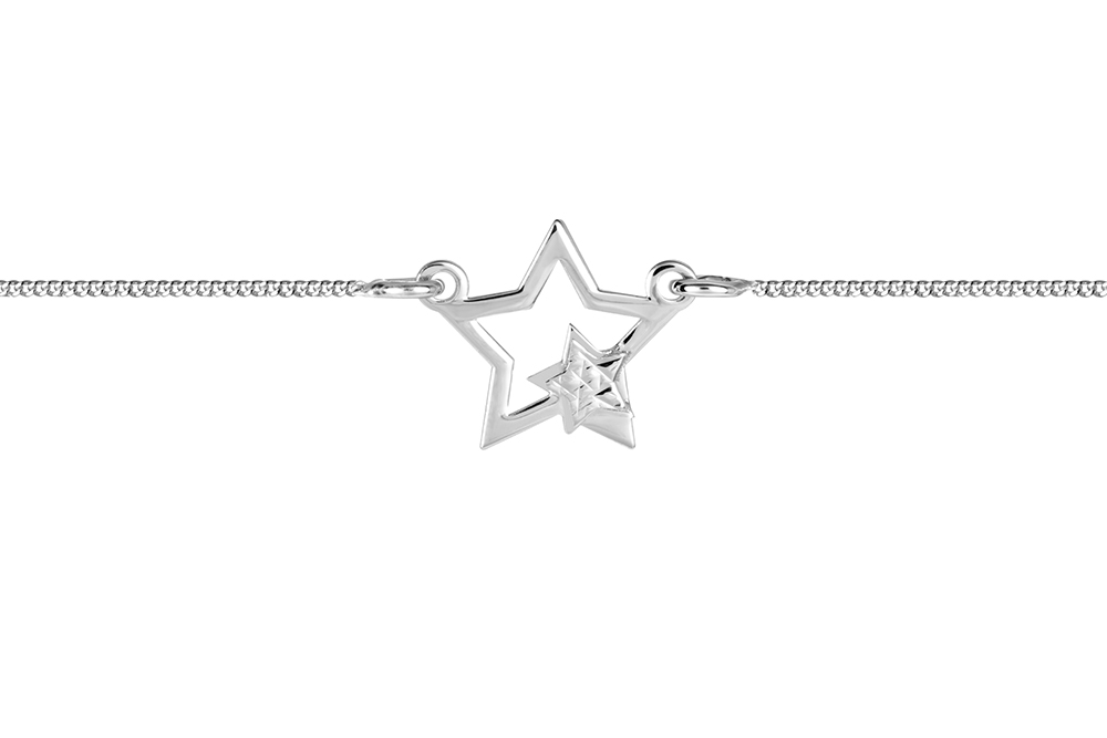 Sterling silver stars necklace