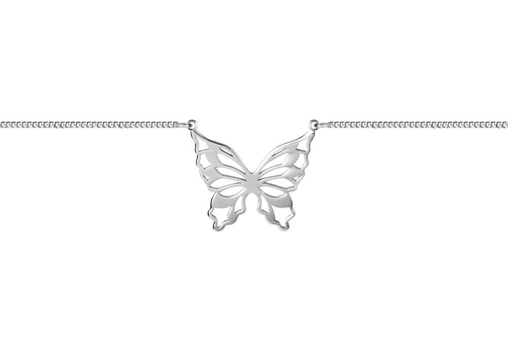 Collar plata 925 mariposa 11x12mm