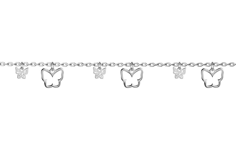 Collar plata 925 seis mariposas