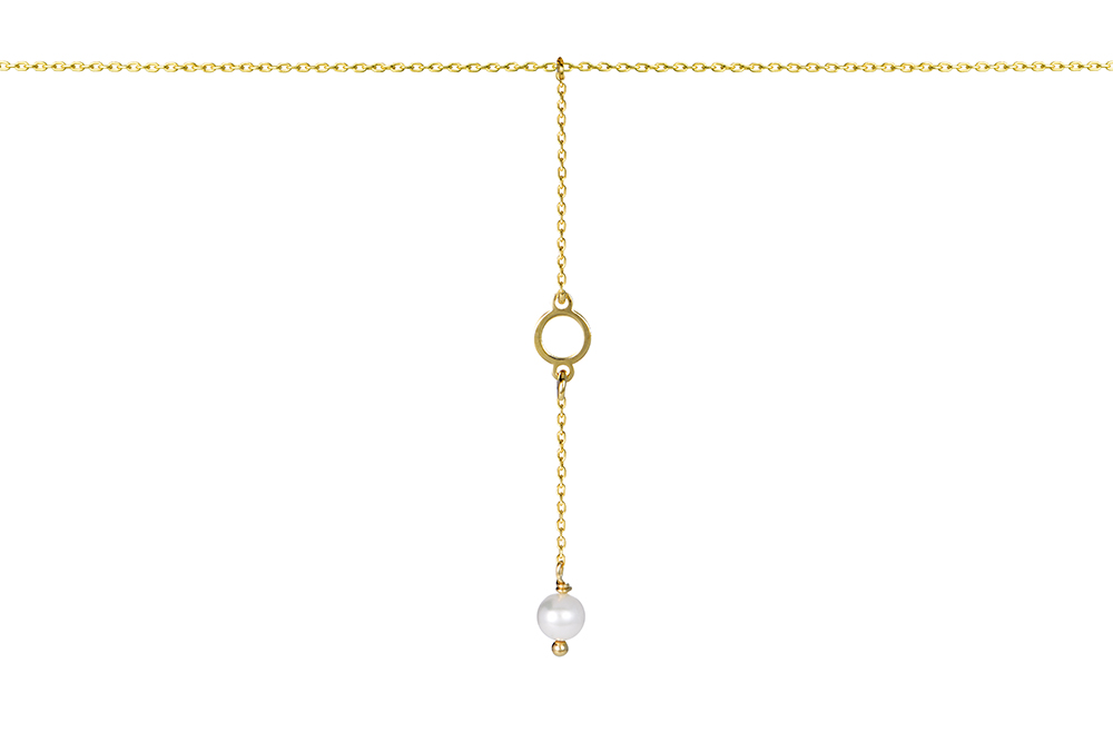 Collar plata 925 circulo perla