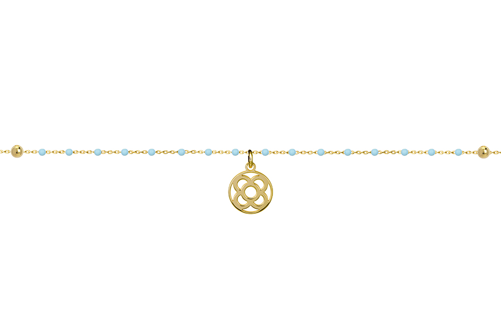 Collar plata 925 flor de barcelona 10mm