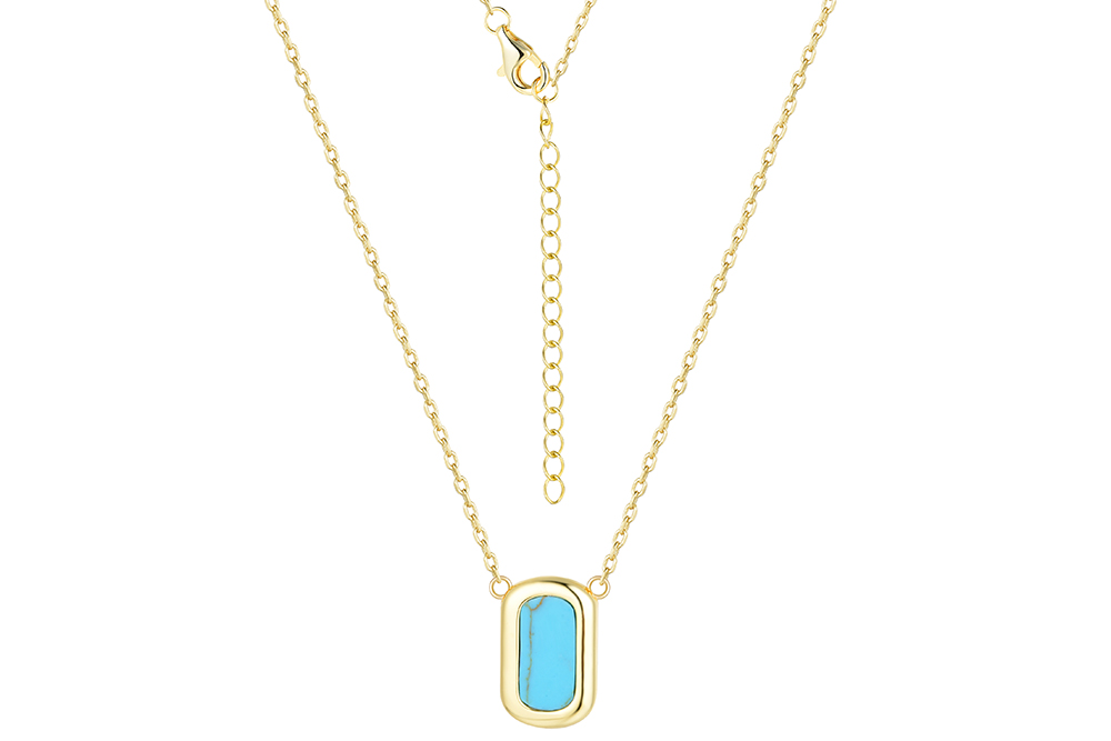[16615N40E5RTUDO] Collar plata 925 malaquita y turquesa (Turquesa)