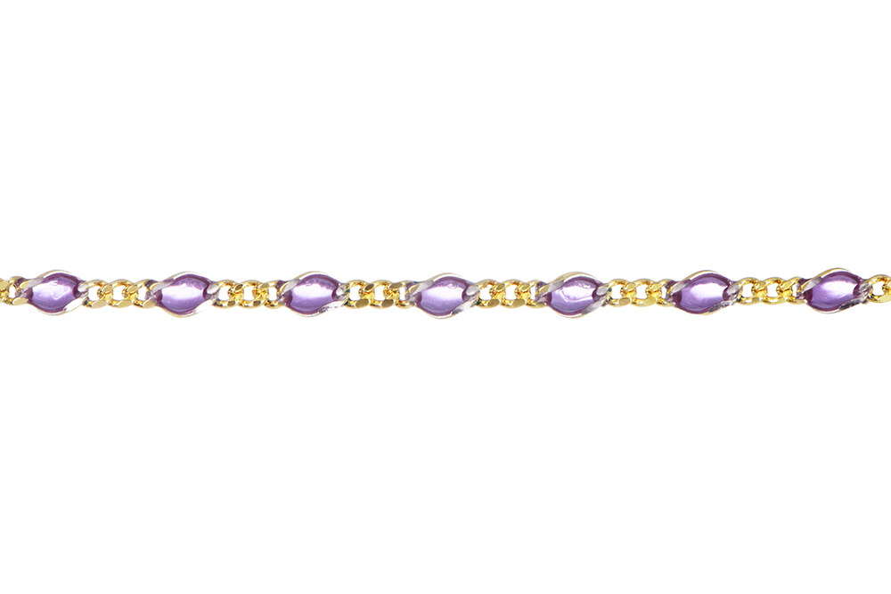 Collar plata 925 cadena esmalte transparente