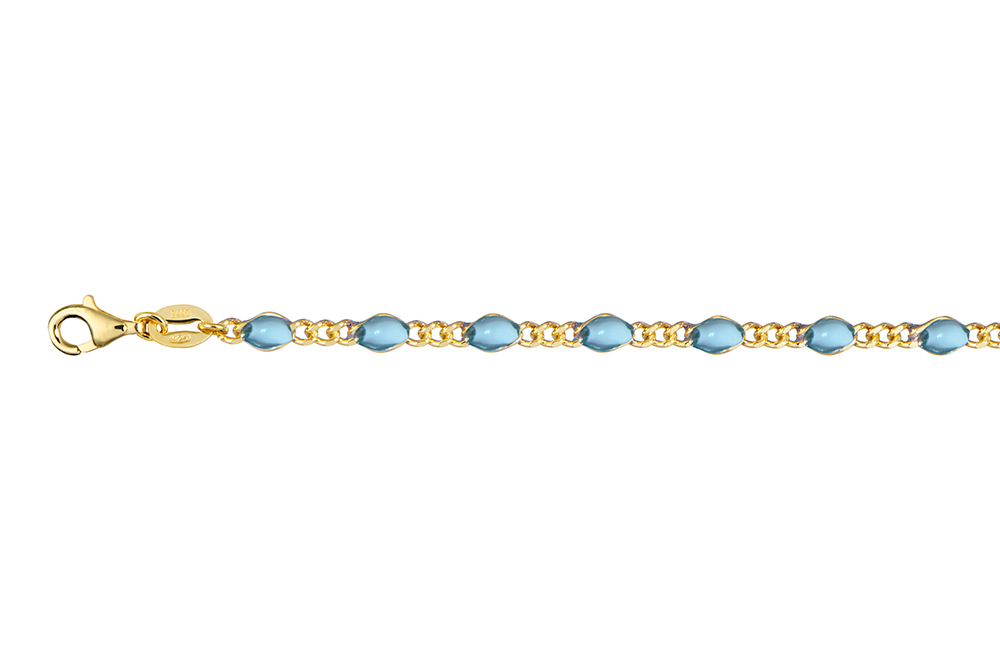 Collar plata 925 cadena esmalte transparente