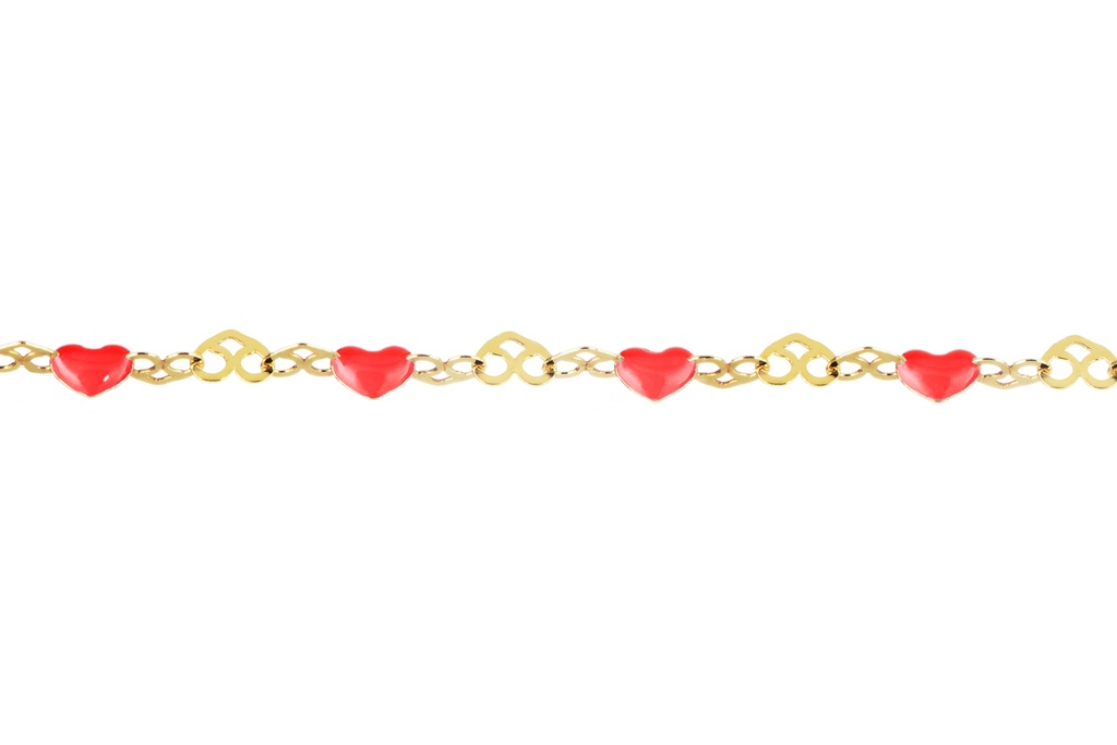 Collar plata 925 corazones esmaltados