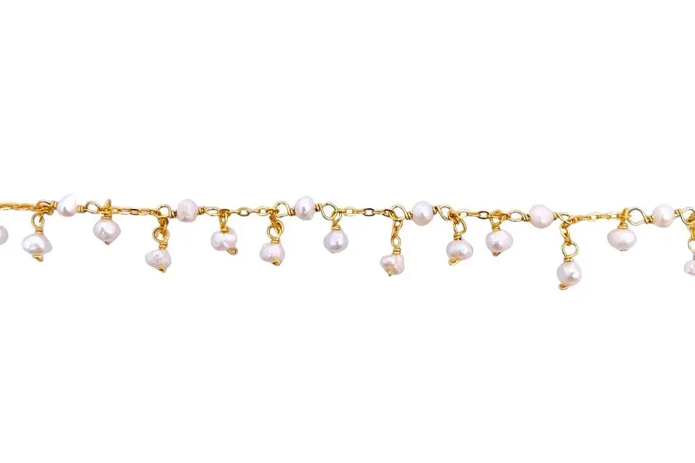 [17273N38E5PBLDO] Sterling silver semiprecious stones necklace (Pearl, White)