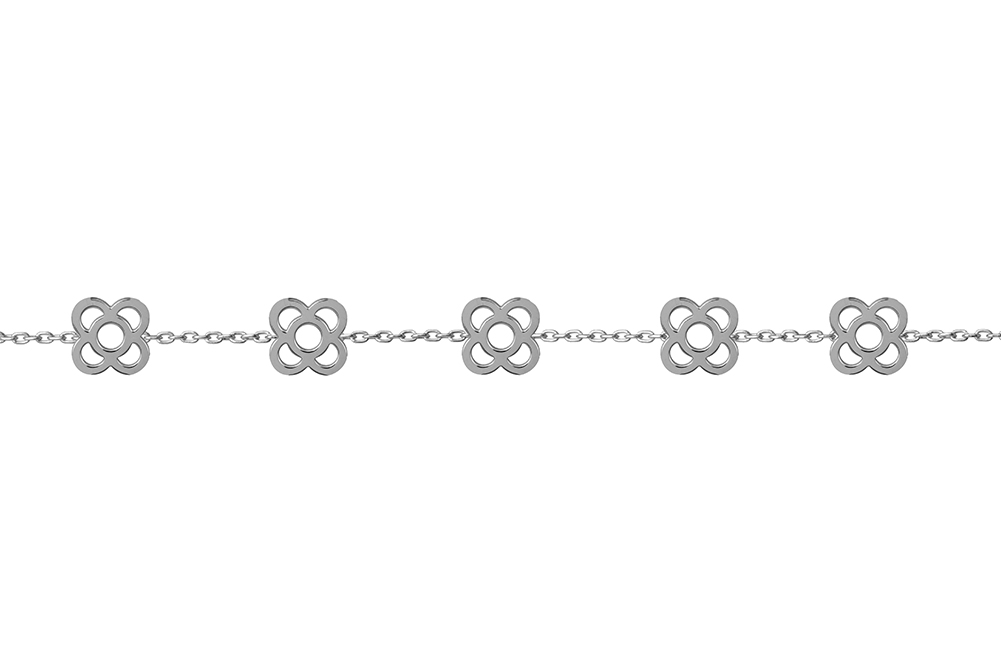 Sterling silver 5 flower of barcelona necklace
