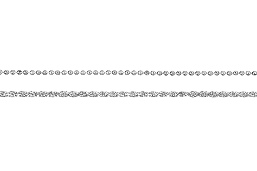 Sterling silver double chain necklace
