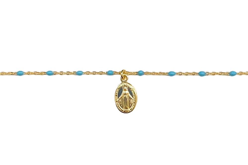 Collar plata 925 virgen 12x7mm con esmalte