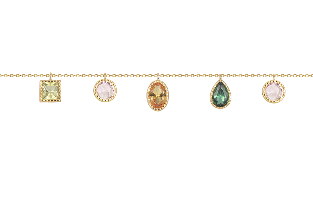 [17588N40E5ZMXDO] Collar plata 925 mix formas zirconitas (Oro)