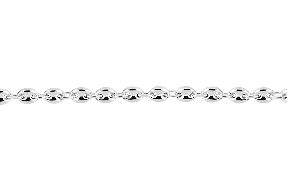 [17592N38E5PL] Sterling silver hollow marina necklace (Sterling silver)