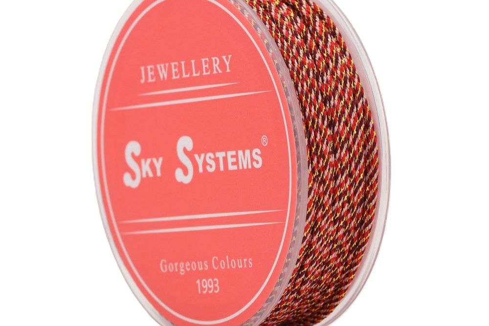 [SH0906] Cordon de poliester hilo de oro colorido 0.9mm x 13mts (COLOR 06)