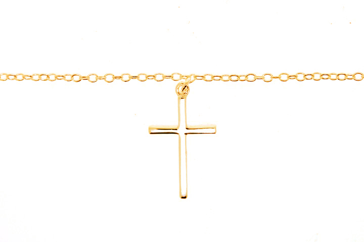 Collar plata 925 cruz 16x9mm