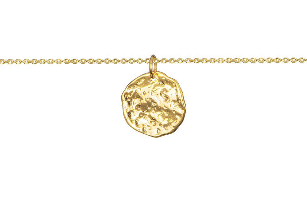 Sterling silver irregular plaque necklace