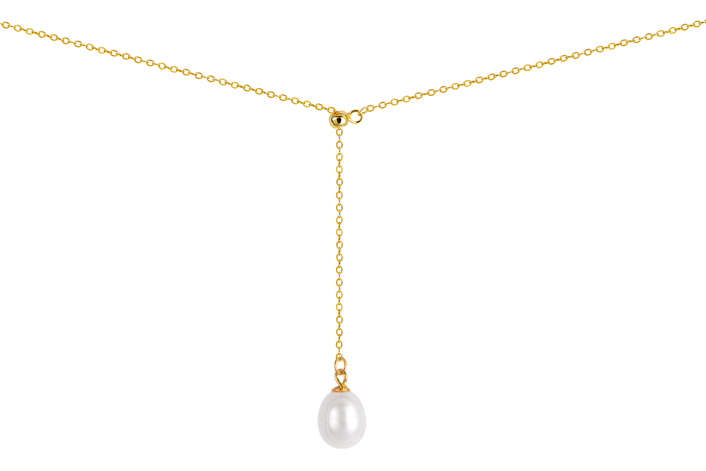 [18062N40E5PBLDO] Sterling silver with 8mm pearl necklace (Gold plated)