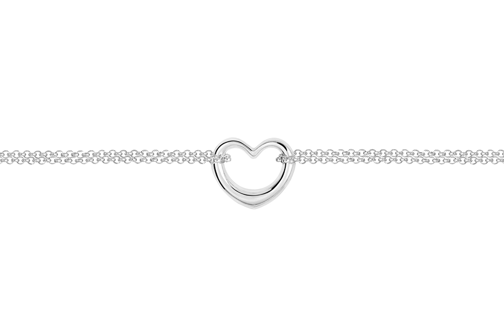Sterling silver 12x14mm heart necklace