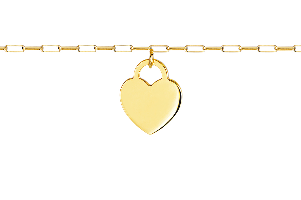 Sterling silver with 15x13mm heart necklace
