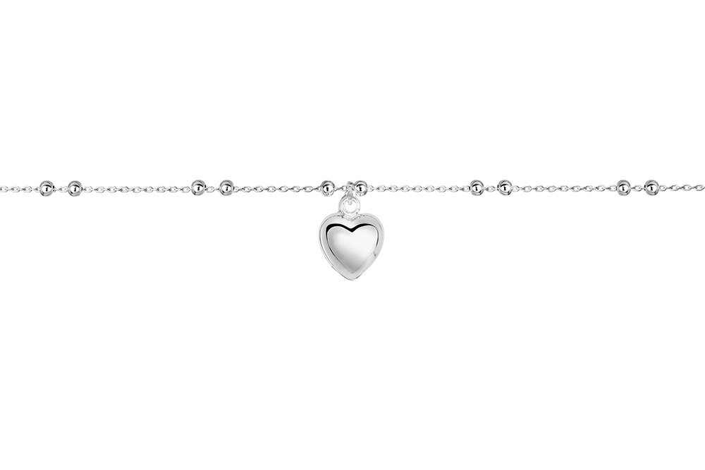 Sterling silver 10x8mm heart necklace