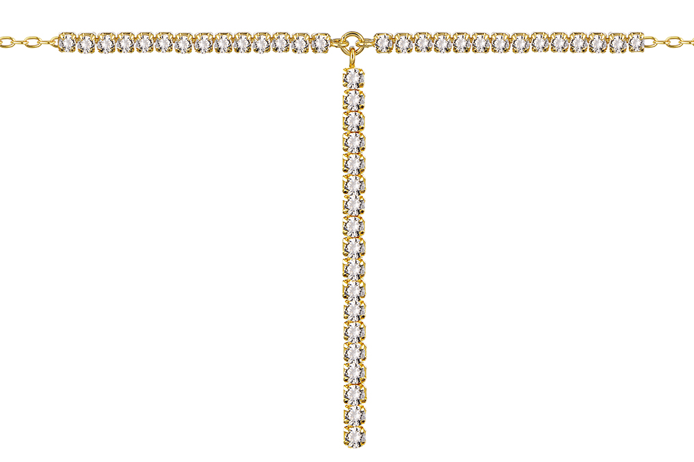 Sterling silver tennis 2mm necklace