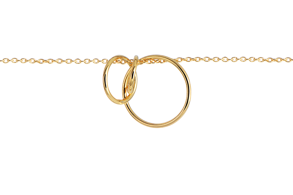 Sterling silver three circles necklace