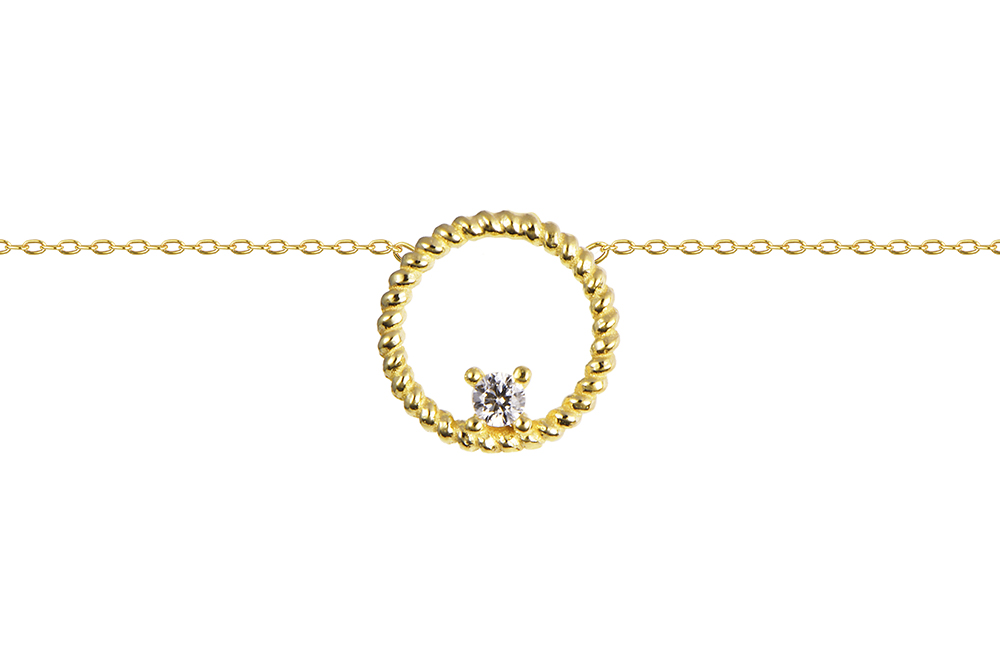 Collar plata 925 circulo 11mm