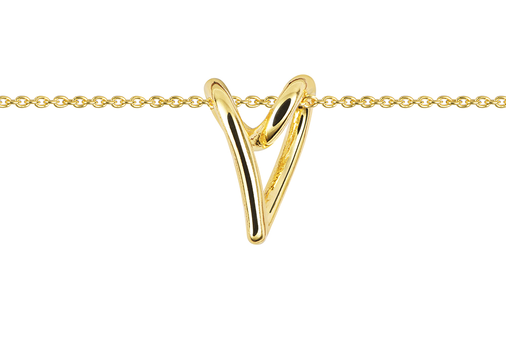 Sterling silver 19x13mm heart design necklace