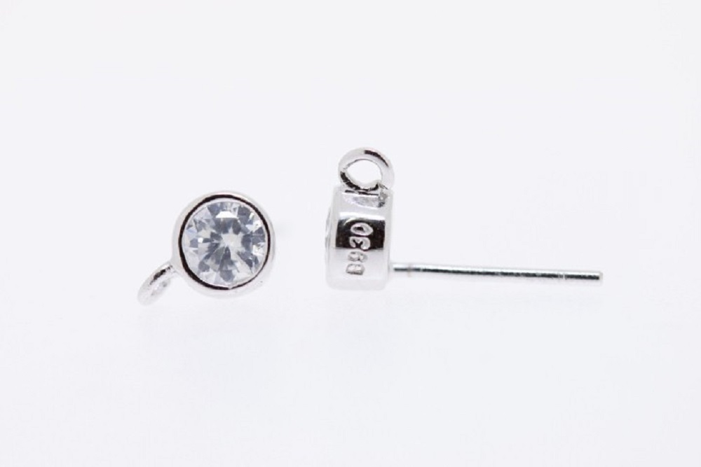 Base pendiente plata 925 dormilona zirconita