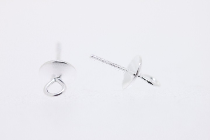 Finding silver 5mm pearl cup 5.00mm (pack of 30)