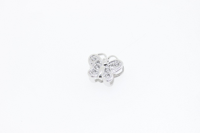 [04737000CZBL] Entrepieza plata rodiada cz 