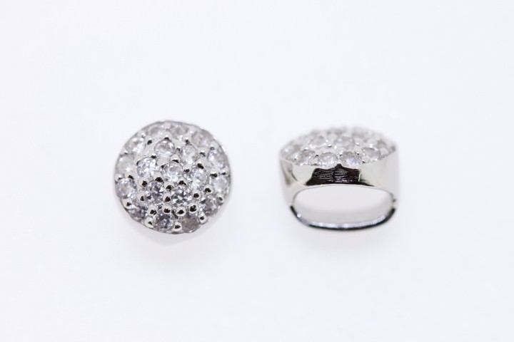 [055580001ZBL] Entrepieza plata rodiada cz 