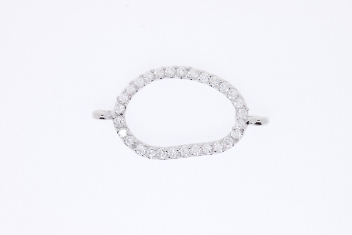 Entrepieza cz plata rodiada 